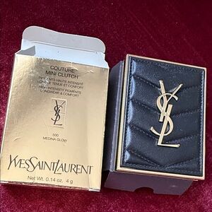 Yves Saint Laurent Black and Gold Couture Mini Clutch